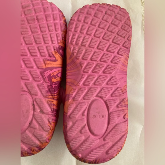 Pink orange swirls clogs sandals sz 9 - Picture 10 of 10
